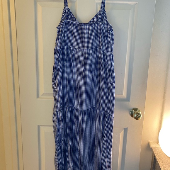 Old Navy Tiered Gingham Maxi Swing Dress - Picture 6 of 6